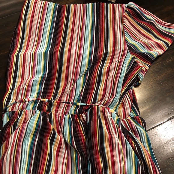 Camila Coelho Violetta Wrap Dress in Multi Stripe xL - Picture 6 of 7